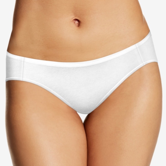 Maidenform Women's Cotton Comfort Bikini Underwear - White - Picture 1 of 2